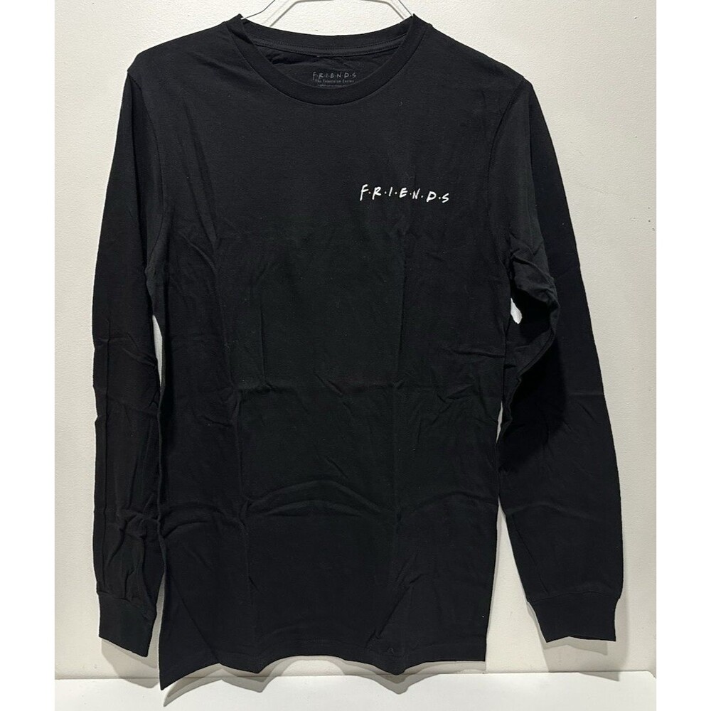 Friends  unisex size M   long sleeve T-shirt  black cotton with graphic print